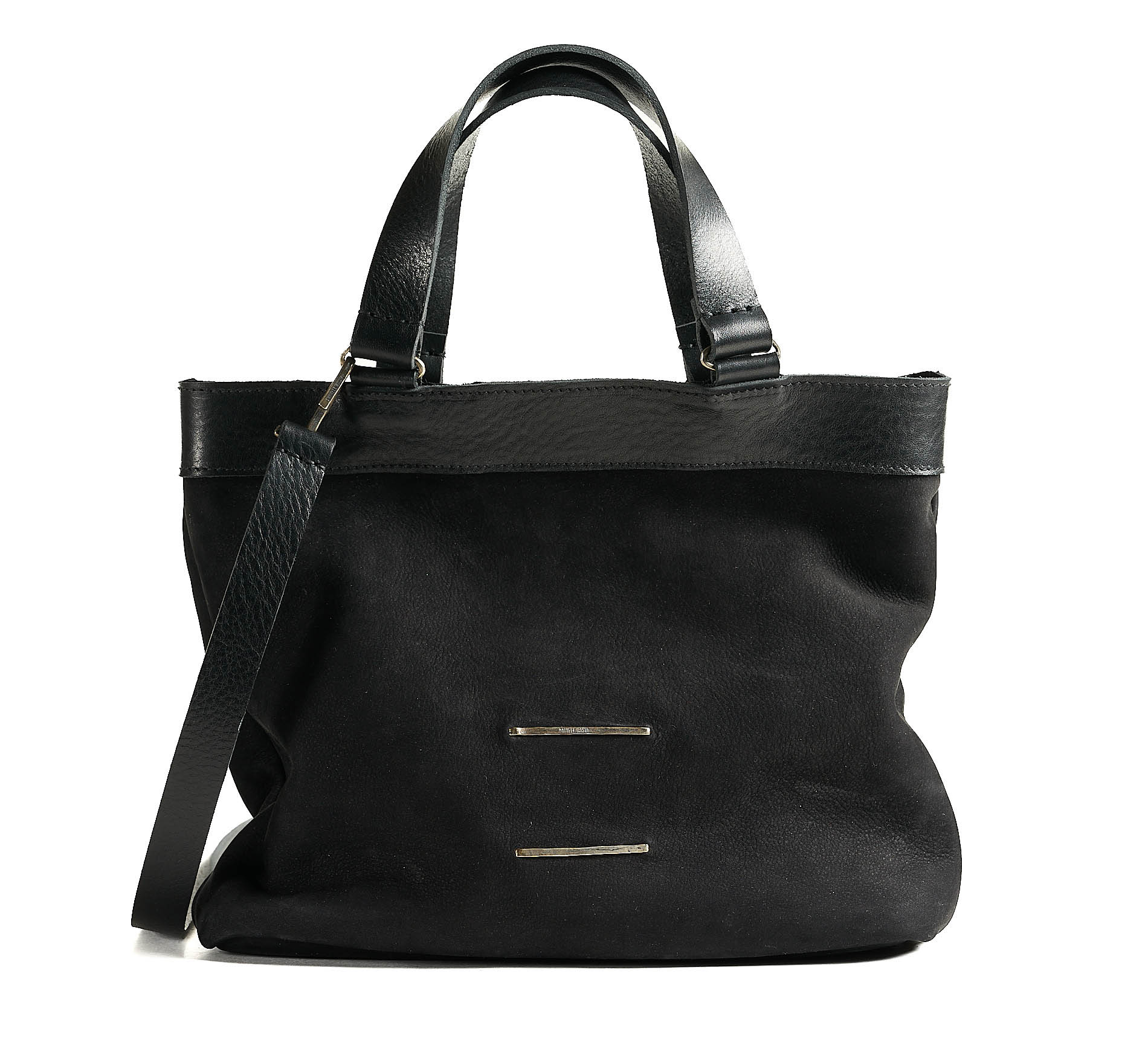 daniele basta leather and silver bags - FRONT